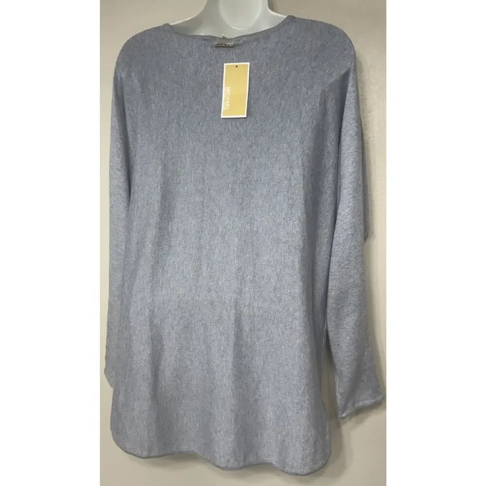Michael Kors Sweater Women’s Size Medium Chambray Pull-over Long Sleeve NEW